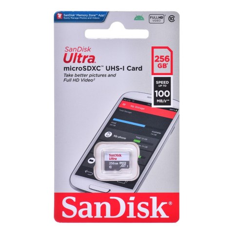 SANDISK ULTRA microSDXC 256GB 100MB/s A1 CL10 UHS-I SANDISK ULTRA microSDXC 256GB 100MB/s A1 CL10 UHS-I