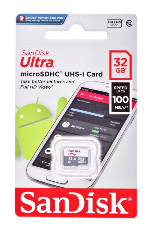 SANDISK ULTRA microSDHC 32 GB 100MB/s SANDISK ULTRA microSDHC 32 GB 100MB/s