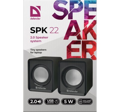 DEFENDER GŁOŚNIKI SPK-22 5W 2.0 USB 65503 DEFENDER GŁOŚNIKI SPK-22 5W 2.0 USB 65503