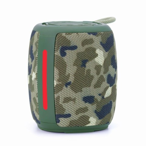 GEMBIRD PRZENOŚNY GŁOŚNIK BLUETOOTH LED SPK-BT-LED-03-CM RMS 2X 5W, WBUDOWANY MIKROFON, KOLOR KHAKI (MORO), USB, AUX, MICROSD GEMBIRD PRZENOŚNY GŁOŚNIK BLUETOOTH LED SPK-BT-LED-03-CM RMS 2X 5W, WBUDOWANY MIKROFON, KOLOR KHAKI (MORO), USB, AUX, MICROSD