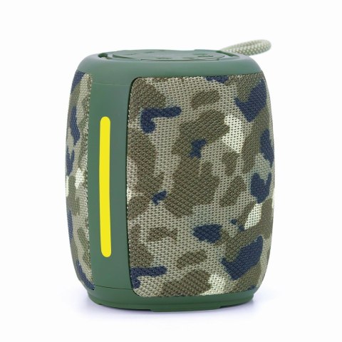 GEMBIRD PRZENOŚNY GŁOŚNIK BLUETOOTH LED SPK-BT-LED-03-CM RMS 2X 5W, WBUDOWANY MIKROFON, KOLOR KHAKI (MORO), USB, AUX, MICROSD GEMBIRD PRZENOŚNY GŁOŚNIK BLUETOOTH LED SPK-BT-LED-03-CM RMS 2X 5W, WBUDOWANY MIKROFON, KOLOR KHAKI (MORO), USB, AUX, MICROSD