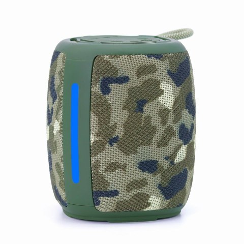 GEMBIRD PRZENOŚNY GŁOŚNIK BLUETOOTH LED SPK-BT-LED-03-CM RMS 2X 5W, WBUDOWANY MIKROFON, KOLOR KHAKI (MORO), USB, AUX, MICROSD GEMBIRD PRZENOŚNY GŁOŚNIK BLUETOOTH LED SPK-BT-LED-03-CM RMS 2X 5W, WBUDOWANY MIKROFON, KOLOR KHAKI (MORO), USB, AUX, MICROSD