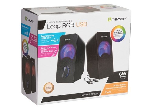 TRACER GŁOŚNIKI 2.0 LOOP RGB USB TRAGLO46366 TRACER GŁOŚNIKI 2.0 LOOP RGB USB TRAGLO46366