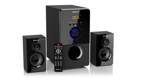 Zestaw głośników 2.1 REAL-EL M-555 (czarne) Zestaw głośników 2.1 REAL-EL M-555 (czarne)
