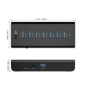AUKEY CB-H3 HUB USB 7W1 AKTYWNY 7XUSB 3.0 5GBPS