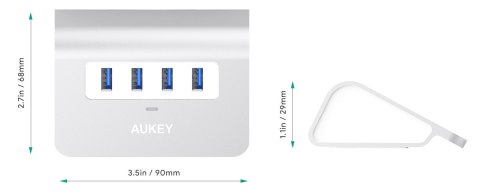 AUKEY CB-H5 HUB USB-C SLIM ALUMINIUM 4XUSB 3.0 AUKEY CB-H5 HUB USB-C SLIM ALUMINIUM 4XUSB 3.0