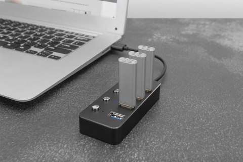DIGITUS HUB USB 3.0/KONCENTRATOR 4-PORTOWY USB A + ADAPTER USB-C 5GBPS Z WYŁĄCZNIKAMI ALUMINIOWY PASYWNY DA-70247 DIGITUS HUB USB 3.0/KONCENTRATOR 4-PORTOWY USB A + ADAPTER USB-C 5GBPS Z WYŁĄCZNIKAMI ALUMINIOWY PASYWNY DA-70247