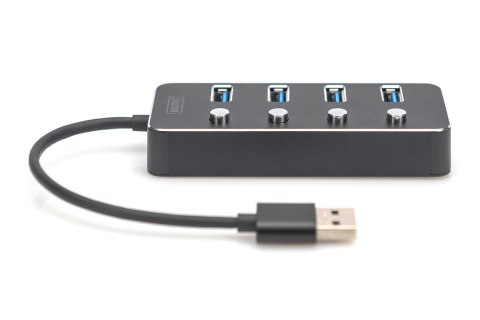 DIGITUS HUB USB 3.0/KONCENTRATOR 4-PORTOWY USB A + ADAPTER USB-C 5GBPS Z WYŁĄCZNIKAMI ALUMINIOWY PASYWNY DA-70247 DIGITUS HUB USB 3.0/KONCENTRATOR 4-PORTOWY USB A + ADAPTER USB-C 5GBPS Z WYŁĄCZNIKAMI ALUMINIOWY PASYWNY DA-70247