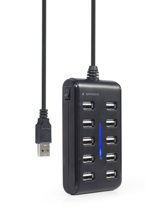 GEMBIRD HUB USB 2.0 10-PORTOWY, CZARNY GEMBIRD HUB USB 2.0 10-PORTOWY, CZARNY