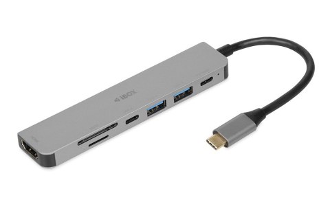 IBOX HUB USB IUH3SL4K SLIM USB3.2 HDMI 4K PD100W IBOX HUB USB IUH3SL4K SLIM USB3.2 HDMI 4K PD100W