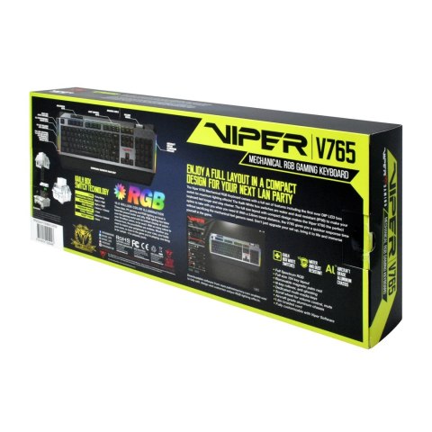 Klawiatura mechaniczna Patriot Memory V765 RGB PV765MBWUXMGM (USB 2.0; kolor srebrny) Klawiatura mechaniczna Patriot Memory V765 RGB PV765MBWUXMGM (USB 2.0; kolor srebrny)