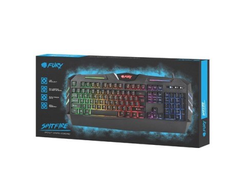 Klawiatura membranowa NATEC Fury Spitfire NFU-0868 (USB 2.0; kolor czarny) Klawiatura membranowa NATEC Fury Spitfire NFU-0868 (USB 2.0; kolor czarny)