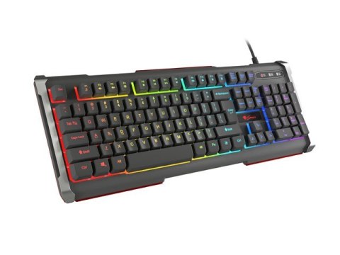 Klawiatura membranowa NATEC Rhod 400 RGB NKG-0993 (USB 2.0; (EU); kolor czarny) Klawiatura membranowa NATEC Rhod 400 RGB NKG-0993 (USB 2.0; (EU); kolor czarny)