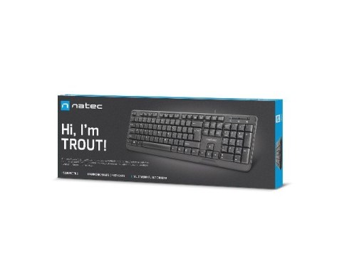 Klawiatura membranowa NATEC Trout US NKL-0967 (USB 2.0; (EN); kolor czarny) Klawiatura membranowa NATEC Trout US NKL-0967 (USB 2.0; (EN); kolor czarny)
