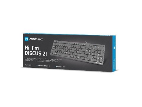 NATEC KLAWIATURA DISCUS 2 US SLIM CZARNA NKL-1829 NATEC KLAWIATURA DISCUS 2 US SLIM CZARNA NKL-1829