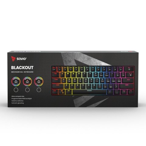 SAVIO KLAWIATURA MECHANICZNA BROWN OUTEMU BLACKOUT SAVIO KLAWIATURA MECHANICZNA BROWN OUTEMU BLACKOUT