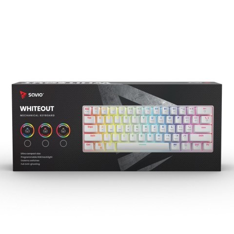 SAVIO KLAWIATURA MECHANICZNA BROWN OUTEMU WHITEOUT SAVIO KLAWIATURA MECHANICZNA BROWN OUTEMU WHITEOUT
