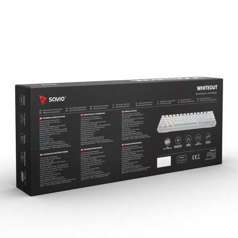 SAVIO KLAWIATURA MECHANICZNA BROWN OUTEMU WHITEOUT SAVIO KLAWIATURA MECHANICZNA BROWN OUTEMU WHITEOUT