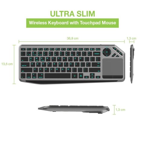 TECHLY BEZPRZEWODOWA KLAWIATURA DUALNA BT/RF TOUCH TECHLY BEZPRZEWODOWA KLAWIATURA DUALNA BT/RF TOUCH