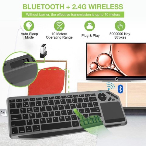 TECHLY BEZPRZEWODOWA KLAWIATURA DUALNA BT/RF TOUCH TECHLY BEZPRZEWODOWA KLAWIATURA DUALNA BT/RF TOUCH