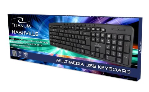 TITANUM KLAWIATURA PRZEWODOWA MULTIMEDIALNA USB NASHVILLE TK111 TITANUM KLAWIATURA PRZEWODOWA MULTIMEDIALNA USB NASHVILLE TK111