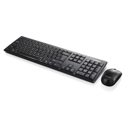 Zestaw klawiatura + mysz Lenovo 100 Wireless Combo Keyboard & Mouse GX30L66303 (USB 2.0; (EN); kolor czarny; optyczna; 1000 DPI) Zestaw klawiatura + mysz Lenovo 100 Wireless Combo Keyboard & Mouse GX30L66303 (USB 2.0; (EN); kolor czarny; optyczna; 1000 DPI)