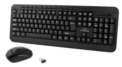 Zestaw klawiatura + mysz TITANUM MEMPHIS TK108 (USB; (US); kolor czarny; optyczna; 1000 DPI) Zestaw klawiatura + mysz TITANUM MEMPHIS TK108 (USB; (US); kolor czarny; optyczna; 1000 DPI)