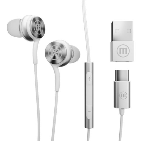 MAXELL XC1 Słuchawki przewodowe USB-C connector białe MAXELL XC1 Słuchawki przewodowe USB-C connector białe