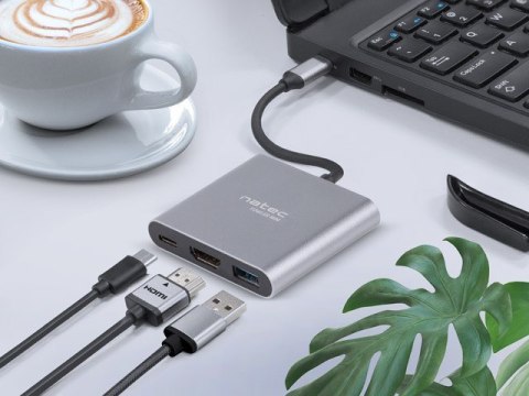NATEC MULTI PORT FOWLER MINI (USB-C PD, USB 3.0, HDMI 4K) NMP-1607 NATEC MULTI PORT FOWLER MINI (USB-C PD, USB 3.0, HDMI 4K) NMP-1607