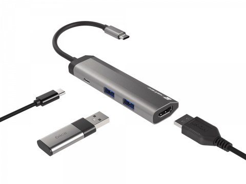 NATEC MULTIPORT FOWLER SLIM USB-C->HUB USB 3.0 X2, HDMI 4K, USB-C PD NMP-1984 NATEC MULTIPORT FOWLER SLIM USB-C->HUB USB 3.0 X2, HDMI 4K, USB-C PD NMP-1984