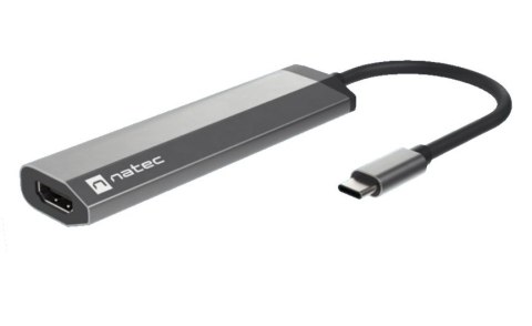 NATEC MULTIPORT FOWLER SLIM USB-C->HUB USB 3.0 X2, HDMI 4K, USB-C PD NMP-1984 NATEC MULTIPORT FOWLER SLIM USB-C->HUB USB 3.0 X2, HDMI 4K, USB-C PD NMP-1984