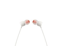 Słuchawki JBL T110 (biały, z mikrofonem)