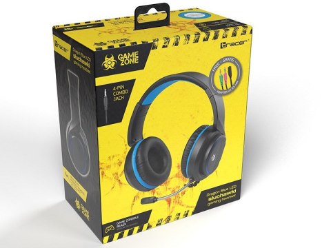 TRACER SŁUCHAWKI PRZEWODOWE GAMEZONE DRAGON BLUE LED TRASLU46621 TRACER SŁUCHAWKI PRZEWODOWE GAMEZONE DRAGON BLUE LED TRASLU46621