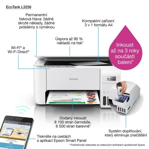 Urządzenie wielofunkcyjne 3w1 Epson EcoTank L3256 Urządzenie wielofunkcyjne 3w1 Epson EcoTank L3256