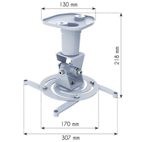 TECHLY UCHWYT DO PROJEKTORA SUFITOWY 22CM 10KG BIA TECHLY UCHWYT DO PROJEKTORA SUFITOWY 22CM 10KG BIA