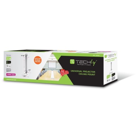 TECHLY UCHWYT SUFITOWY DO PROJEKTORA 54-90CM 13,5K TECHLY UCHWYT SUFITOWY DO PROJEKTORA 54-90CM 13,5K