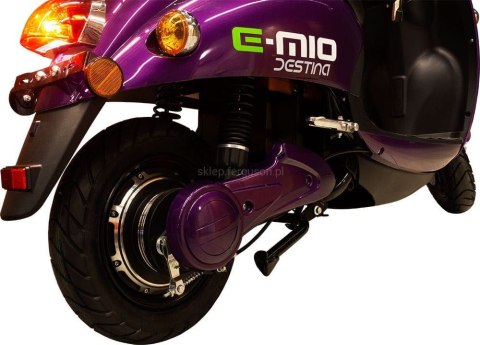 Skuter elektryczny E-MIO Destina fioletowy moc 2000W, prędkość 45 km/h, zasięg 50 km Skuter elektryczny E-MIO Destina fioletowy moc 2000W, prędkość 45 km/h, zasięg 50 km
