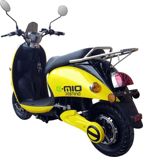 Skuter elektryczny E-MIO Destina żółty moc 2000W, prędkość 45 km/h, zasięg 50 km Skuter elektryczny E-MIO Destina żółty moc 2000W, prędkość 45 km/h, zasięg 50 km