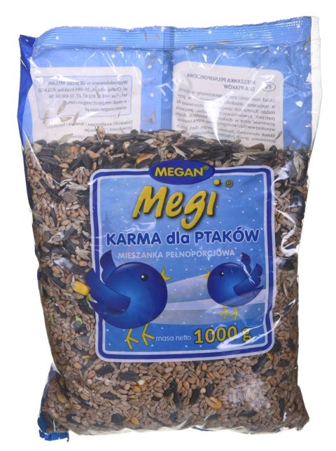 MEGAN Megi Karma zimowa w worku - mieszanka pełnoporcjowa dla ptaków - 1 kg MEGAN Megi Karma zimowa w worku - mieszanka pełnoporcjowa dla ptaków - 1 kg