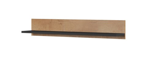 Półka 125cm (2szt) SOHO dąb lefkas + czarny Półka 125cm (2szt) SOHO dąb lefkas + czarny