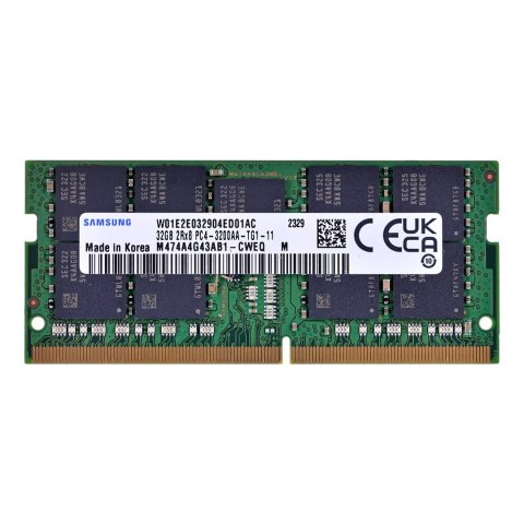 Samsung SO-DIMM ECC 32GB DDR4 2Rx8 3200MHz PC4-25600 M474A4G43AB1-CWE Samsung SO-DIMM ECC 32GB DDR4 2Rx8 3200MHz PC4-25600 M474A4G43AB1-CWE