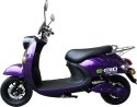 Skuter elektryczny E-MIO Destina fioletowy moc 2000W, prędkość 45 km/h, zasięg 50 km + kufer