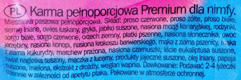 VITAPOL Premium pokarm pełnowartościowy dla nimfy 1kg VITAPOL Premium pokarm pełnowartościowy dla nimfy 1kg