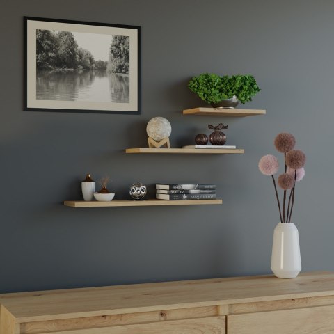 Zestaw 3x półka wisząca TOBI 3P 60x15xH1,8 artisan Zestaw 3x półka wisząca TOBI 3P 60x15xH1,8 artisan