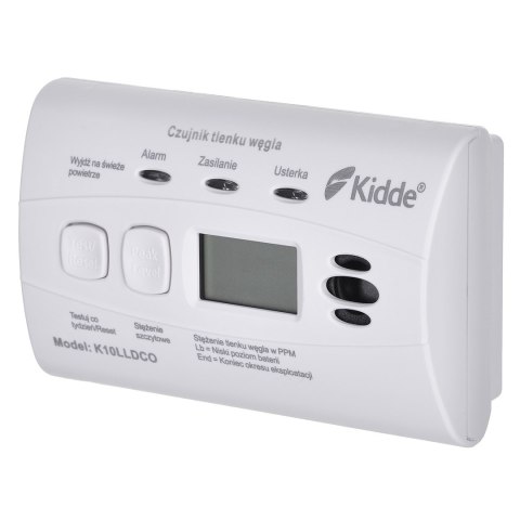 Czujnik tlenku węgla i czadu LCD K10LLDCO Kidde Czujnik tlenku węgla i czadu LCD K10LLDCO Kidde
