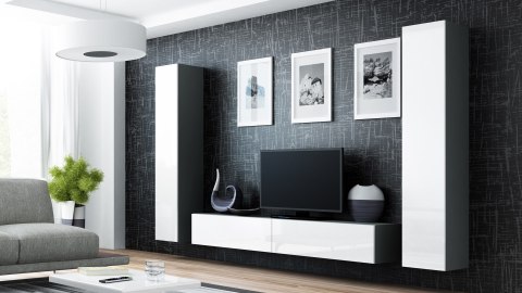 Witryna VIGO pełna'180' 180/40/30 szary/biały poł Witryna VIGO pełna'180' 180/40/30 szary/biały poł