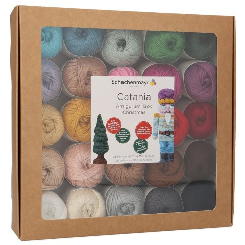 Zestaw do szydełkowania (25 kolorów) Catania Amigurumi Box Christmas DE/EN Zestaw do szydełkowania (25 kolorów) Catania Amigurumi Box Christmas DE/EN