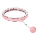 Hula Hop HMS FH06 regulowany z obciążnikiem i licznikiem różowy + pas BR160 w zestawie