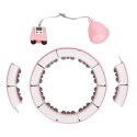Hula Hop HMS FH06 regulowany z obciążnikiem i licznikiem różowy + pas BR160 w zestawie