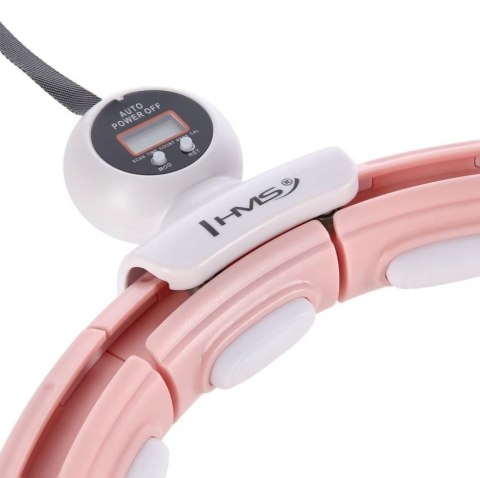 Hula Hop HMS HHM15 z magnesem i obciążeniem różowy + licznik Hula Hop HMS HHM15 z magnesem i obciążeniem różowy + licznik